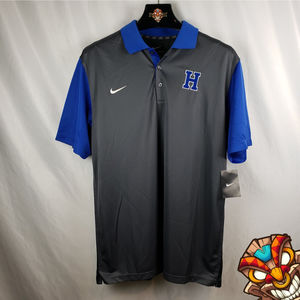 NEW Nike Men's Dri-Fit Polo 747988-466 Dark Grey Royal Blue Sz. LG H Logo NWT